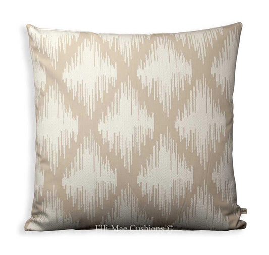 Clarke & Clarke Laguna Designer Geometric Beige White Cushion Pillow Cover