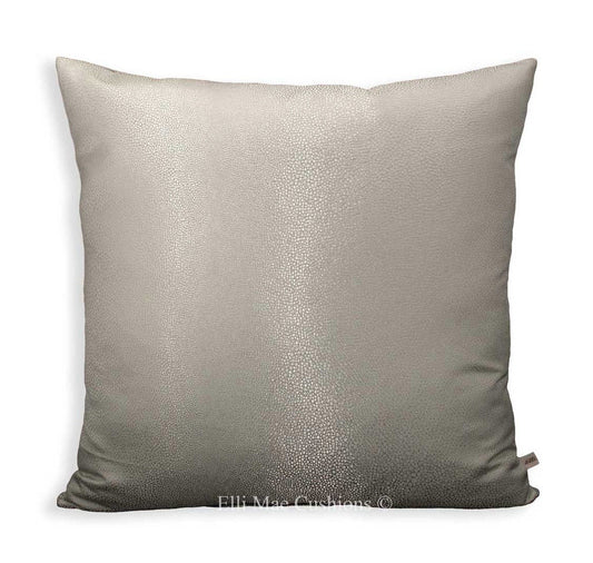 Lorca Dragon Luxury Designer Cushion Cover Faux Sharkskin Silver Pillow 20"