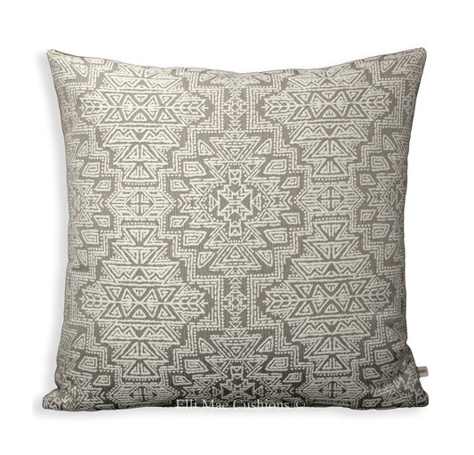 Clarke & Clarke Spirit Designer Geometric Grey White Lumber Cushion Pillow Cover