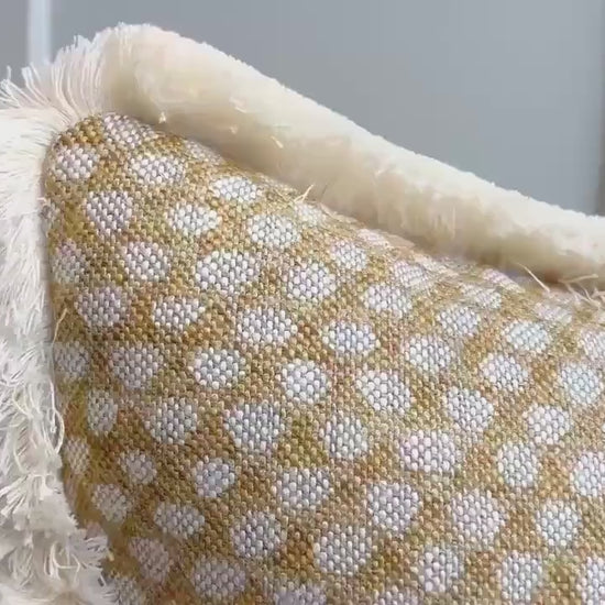 Cushions Made In Fermoie Wicker Luxury Designer Decorative Beige Linen Cushion Pillow Throw Cover Brush Fringe
