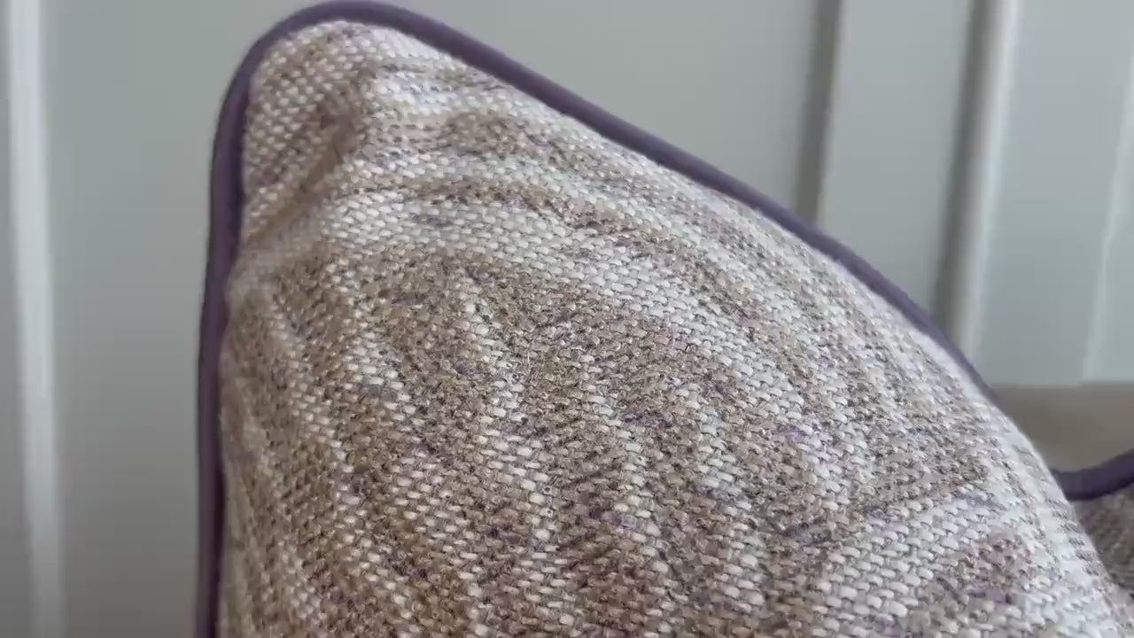Cushions Made In Fermoie Savernake Linen Luxury Designer Decorative Pale Beige Cushion Pillow Throw Cover