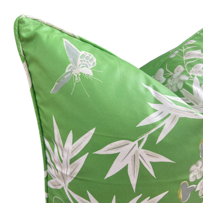 Scalamandre Jardine De Chine Green White Cushion Pillow Throw Cover