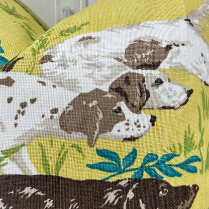 Schumacher Luxury Designer Pointers Yellow  Decorative Cushion Pillow Throw Cover