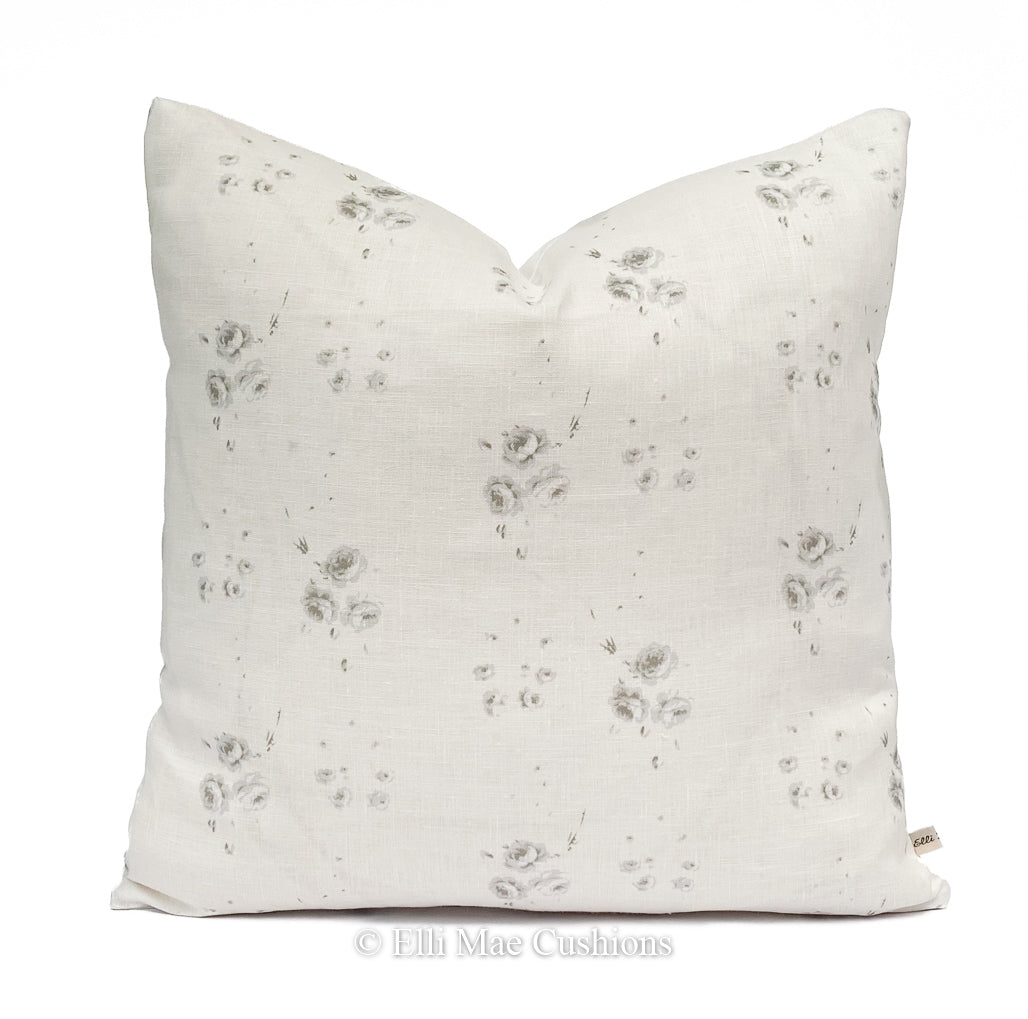 Cabbages and Roses Catherine Rose Blue White Cushion Pillow Cover
