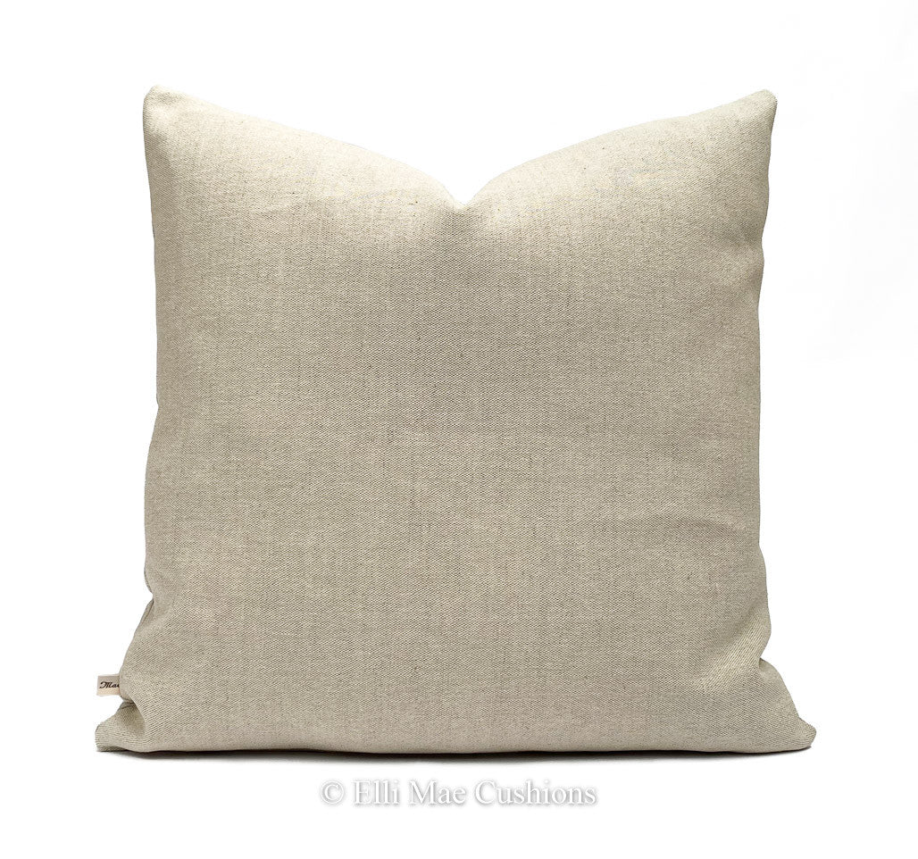 Cabbages and Roses Jolly Stripe Blue Linen Cushion Cover