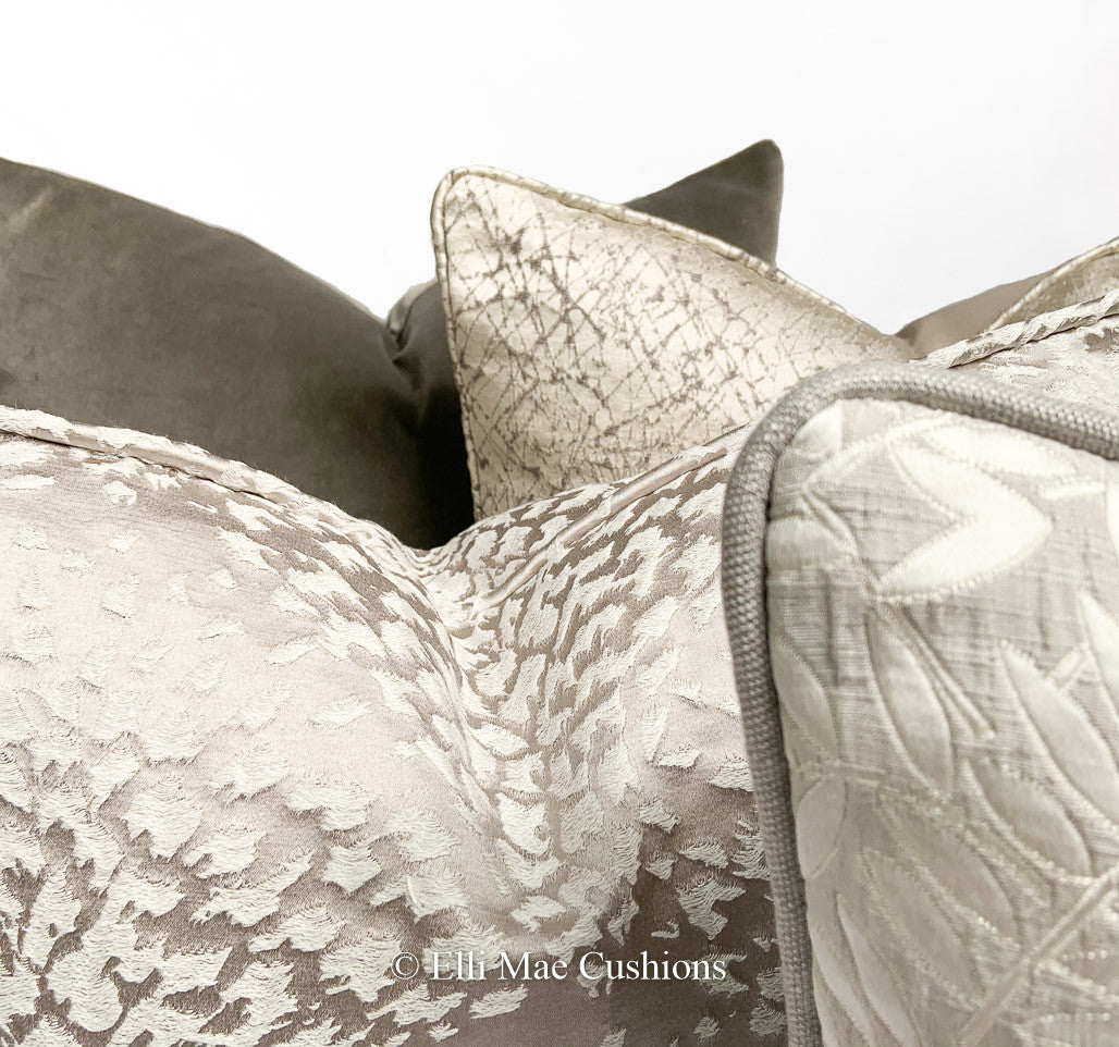 Harlequin Charm Luxury Designer Grey Cushion Pillow Cover