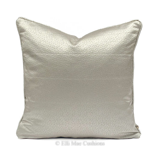 Sahco Dumas Luxury Designer Cream Grey Textured Satin Decorative Cushion Pillow Cover