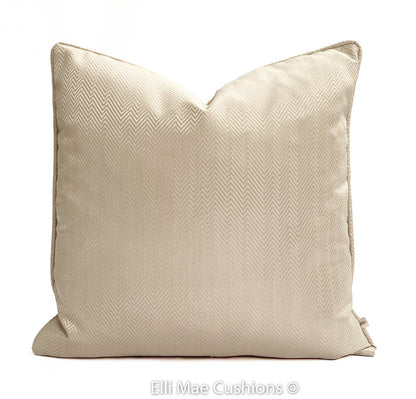 Luxury Designer Blush Pink Herringbone Satin Cushion Pillow Cover