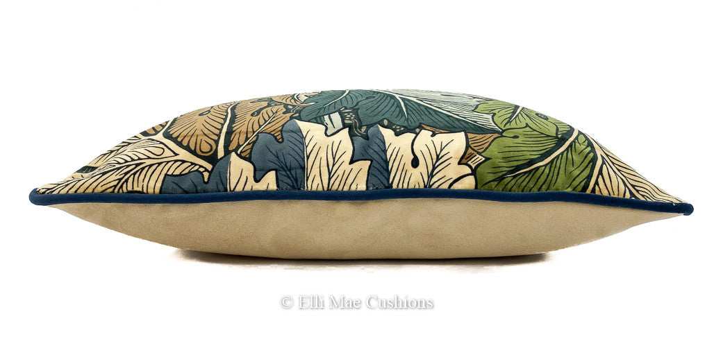 William Morris Acanthus Blue Slate Luxury Velvet Cushion Pillow Cover