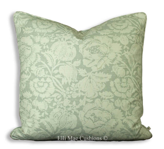 Bennison Luxury Floral Designer Grey Linen Cushion Pillow Throw Cover