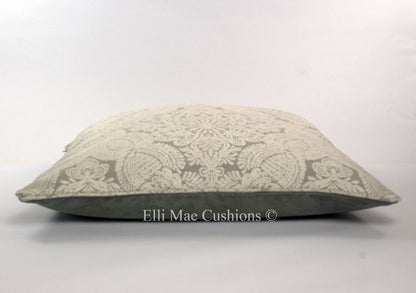 Jab Luxury Designer Traditional Grey White Damask Cushion Pillow Throw Cover