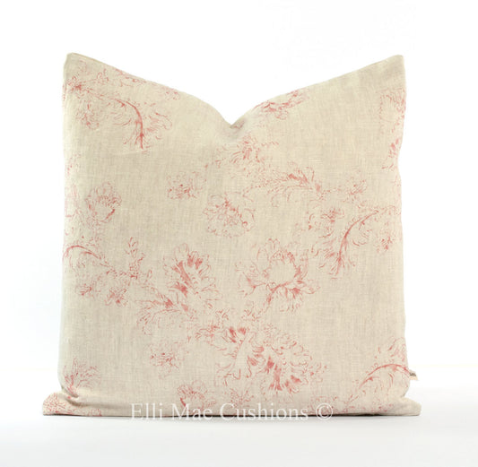 Cabbages and Roses Meggernie Raspberry Cushion Pillow Cover