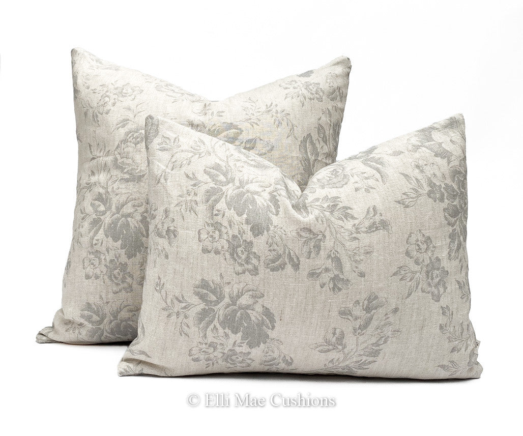 Cabbages and Roses Paris Rose Blue Cushion