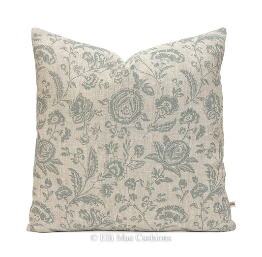 Cabbages and Roses Provence Toile Teal Cushion