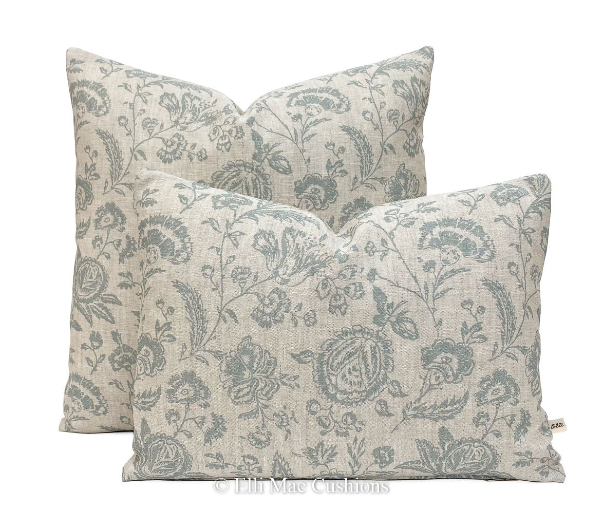 Cabbages and Roses Provence Toile Teal Cushion