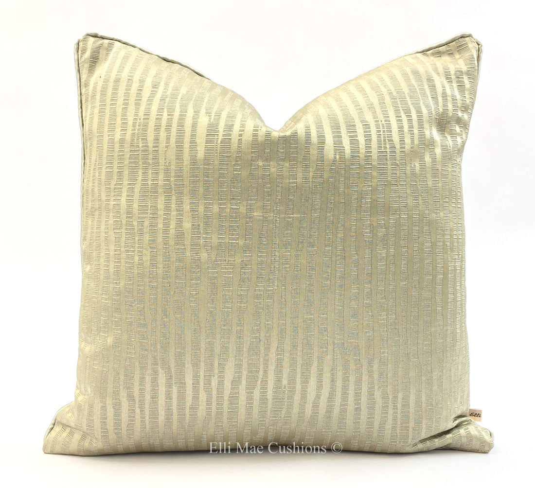 Luxury Designer Contemporary Modern Silvery Beige Cushion Pillow Cover