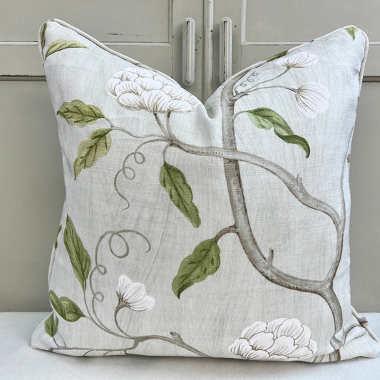 Colefax and Fowler Snowtree Luxury Designer Neutral Decorative Cushion Pillow Cover