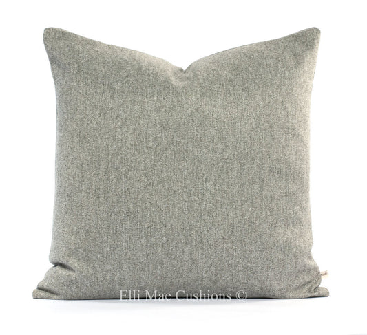 Grey Herringbone wool Cushion Pillow Cover