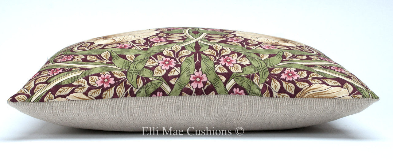 William Morris Pimpernel Vintage Pink Fabric Cushion Pillow Cover